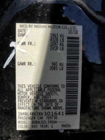 Photo 10 from auction – 2019 NISSAN ALTIMA S with VIN 1N4BL4BV2KN301641
