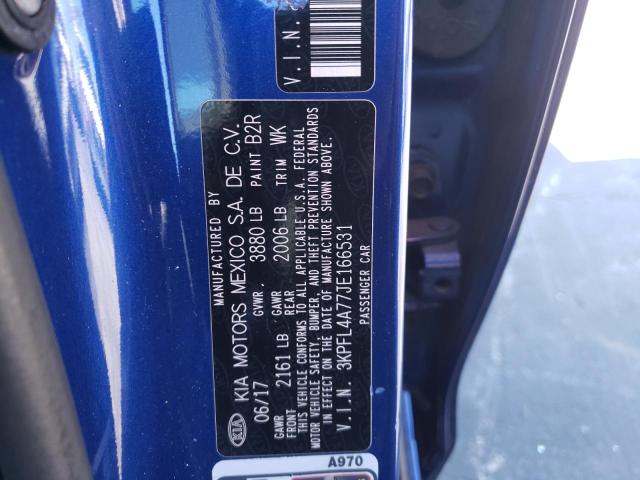 Photo 10 from auction – 2018 KIA FORTE LX with VIN 3KPFL4A77JE166531