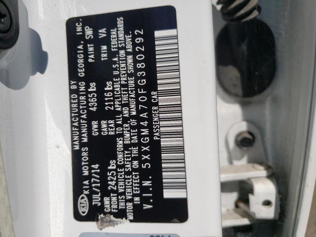 Photo 10 from auction – 2015 KIA OPTIMA LX with VIN 5XXGM4A70FG380292