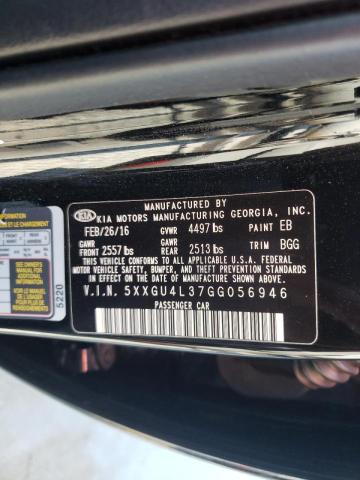 Photo 10 from auction – 2016 KIA OPTIMA EX with VIN 5XXGU4L37GG056946