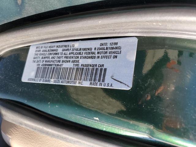Photo 10 from auction – 2000 SUBARU LEGACY OUT with VIN 4S3BH6868Y7636407