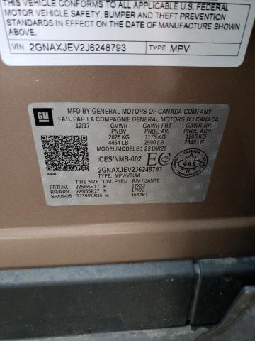 Photo 10 from auction – 2018 CHEVROLET EQUINOX LT with VIN 2GNAXJEV2J6248793