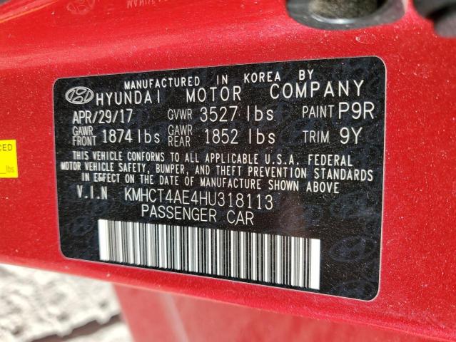 Photo 10 from auction – 2017 HYUNDAI ACCENT SE with VIN KMHCT4AE4HU318113