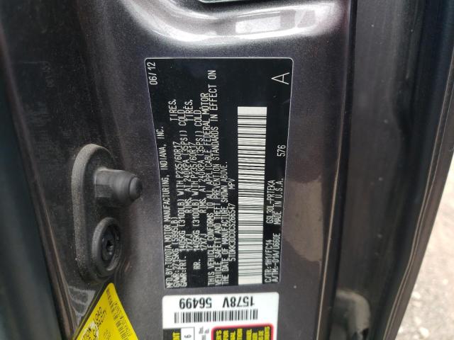 Photo 10 from auction – 2012 TOYOTA SIENNA LE with VIN 5TDKK3DC0CS266547