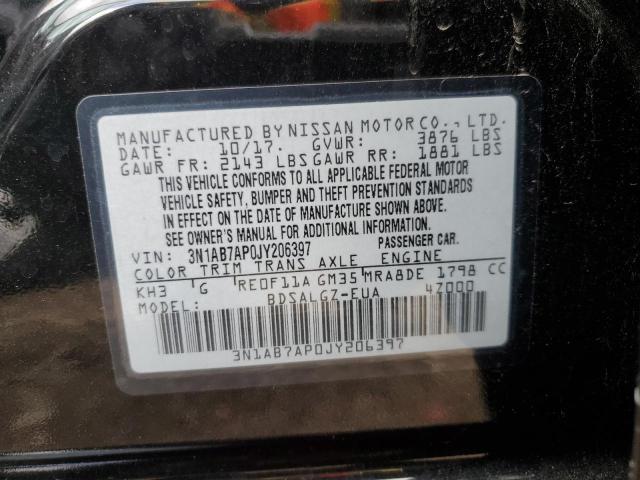 Photo 10 from auction – 2018 NISSAN SENTRA S with VIN 3N1AB7AP0JY206397