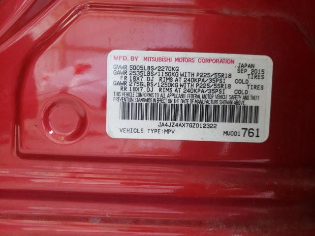 Photo 10 from auction – 2016 MITSUBISHI OUTLANDER with VIN JA4JZ4AX7GZ012322