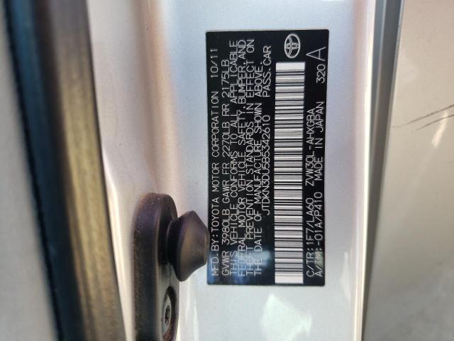 Photo 10 from auction – 2011 TOYOTA PRIUS with VIN JTDKN3DU5B5342610