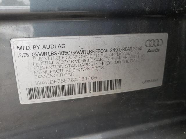 Photo 10 from auction – 2006 AUDI A4 2.0T QU with VIN WAUDF78E76A161406