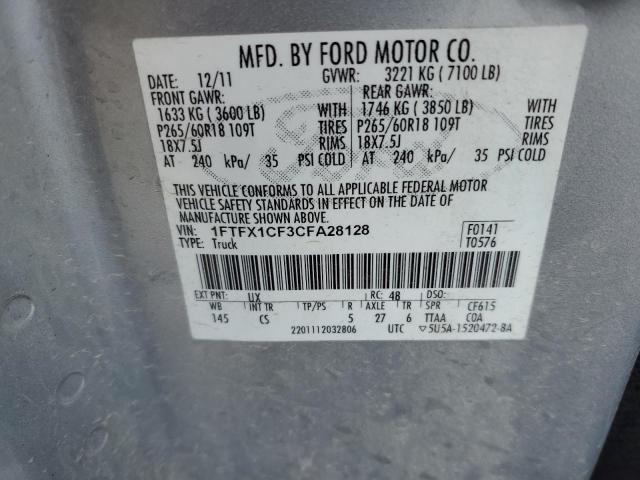 Photo 10 from auction – 2012 FORD F150 SUPER with VIN 1FTFX1CF3CFA28128