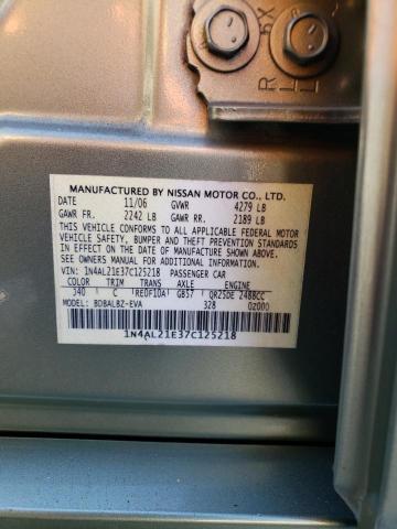 Photo 10 from auction – 2007 NISSAN ALTIMA 2.5 with VIN 1N4AL21E37C125218