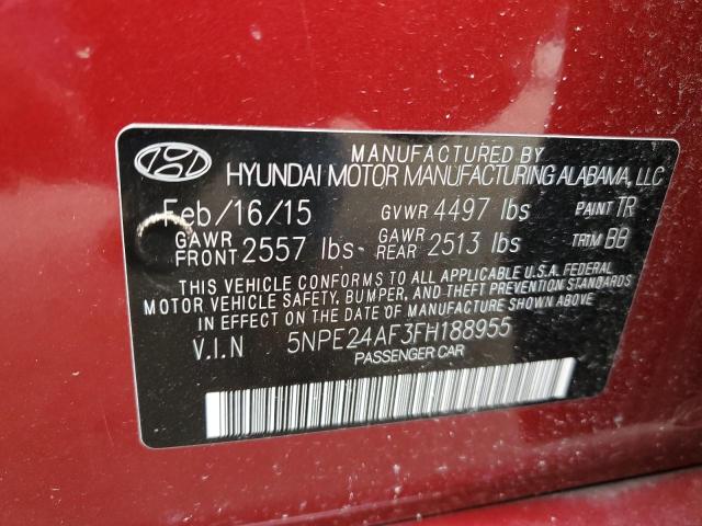 Photo 10 from auction – 2015 HYUNDAI SONATA SE with VIN 5NPE24AF3FH188955