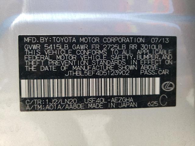 Photo 10 from auction – 2013 LEXUS LS 460 with VIN JTHBL5EF4D5123902