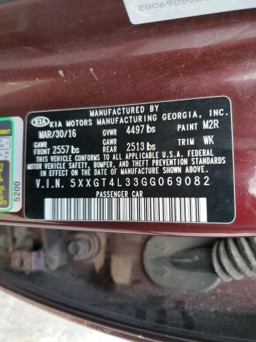 Photo 10 from auction – 2016 KIA OPTIMA LX with VIN 5XXGT4L33GG069082