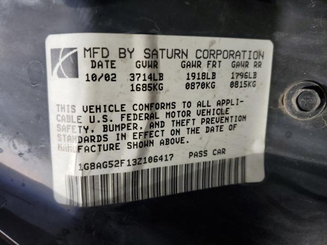 Photo 10 from auction – 2003 SATURN ION LEVEL with VIN 1G8AG52F13Z106417