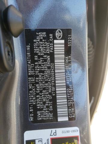 Photo 10 from auction – 2013 TOYOTA CAMRY L with VIN 4T1BF1FK9DU694252