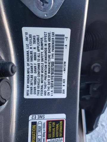 Photo 10 from auction – 2011 HONDA CIVIC LX-S with VIN 19XFA1F67BE007000