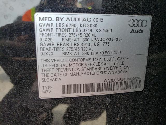 Photo 10 from auction – 2011 AUDI Q7 PREMIUM with VIN WA1LGAFE6DD000367
