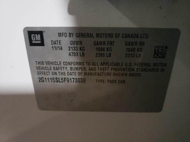 Photo 10 from auction – 2015 CHEVROLET IMPALA LT with VIN 2G1115SL5F9173039