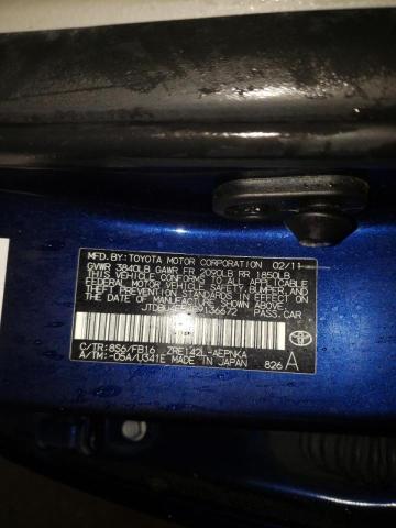 Photo 10 from auction – 2011 TOYOTA COROLLA BA with VIN JTDBU4EE4B9136672