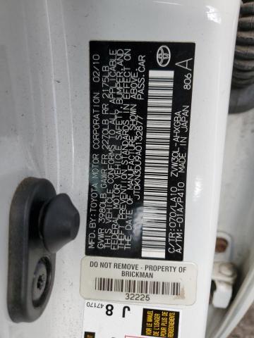 Photo 10 from auction – 2010 TOYOTA PRIUS with VIN JTDKN3DU9A0132877