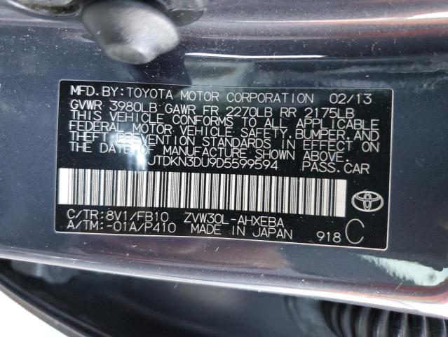 Photo 10 from auction – 2013 TOYOTA PRIUS with VIN JTDKN3DU9D5599594