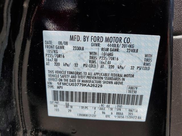 Photo 10 from auction – 2009 FORD ESCAPE XLT with VIN 1FMCU03779KA26229
