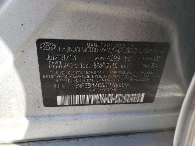 Photo 10 from auction – 2013 HYUNDAI SONATA GLS with VIN 5NPEB4AC6DH780322