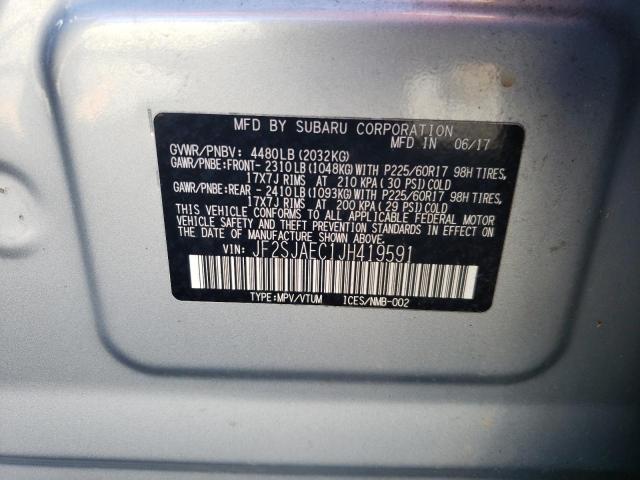 Photo 10 from auction – 2018 SUBARU FORESTER 2 with VIN JF2SJAEC1JH419591