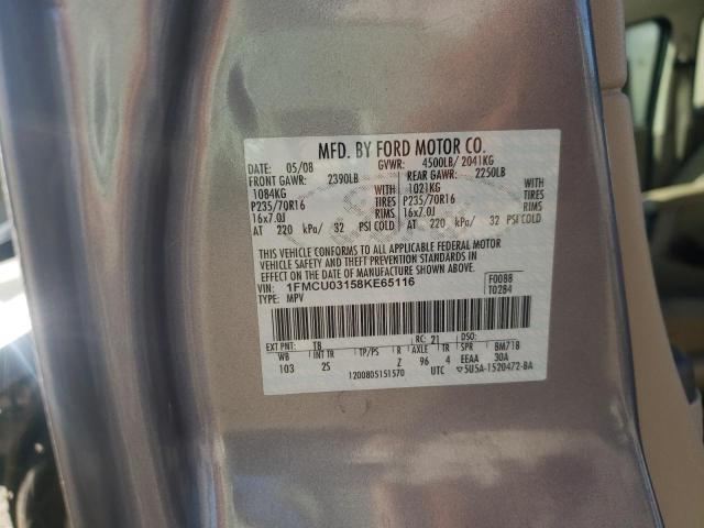 Photo 10 from auction – 2008 FORD ESCAPE XLT with VIN 1FMCU03158KE65116