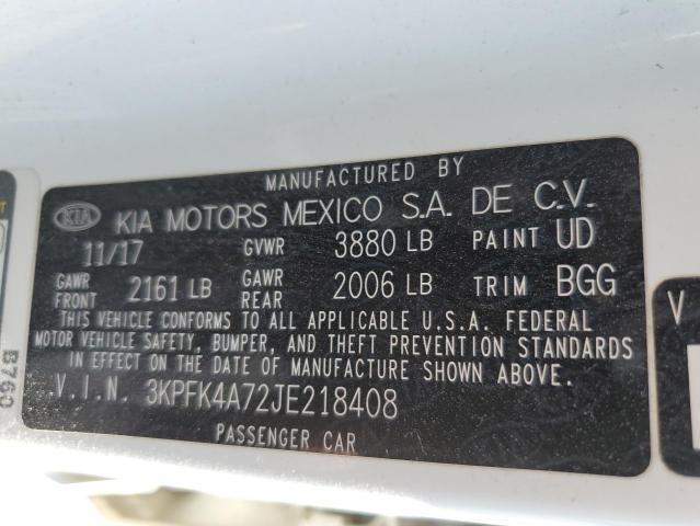 Photo 10 from auction – 2018 KIA FORTE LX with VIN 3KPFK4A72JE218408