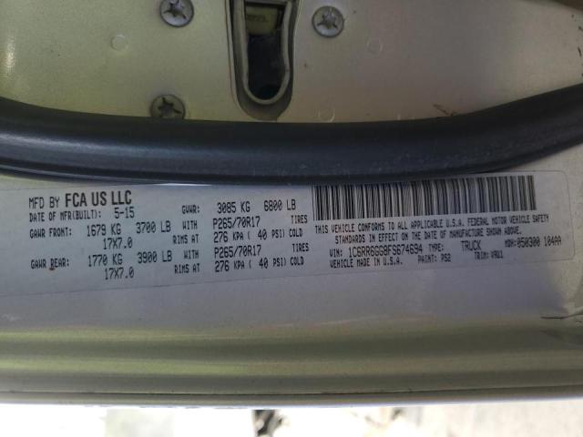 Photo 10 from auction – 2015 RAM 1500 SLT with VIN 1C6RR6GG8FS674694