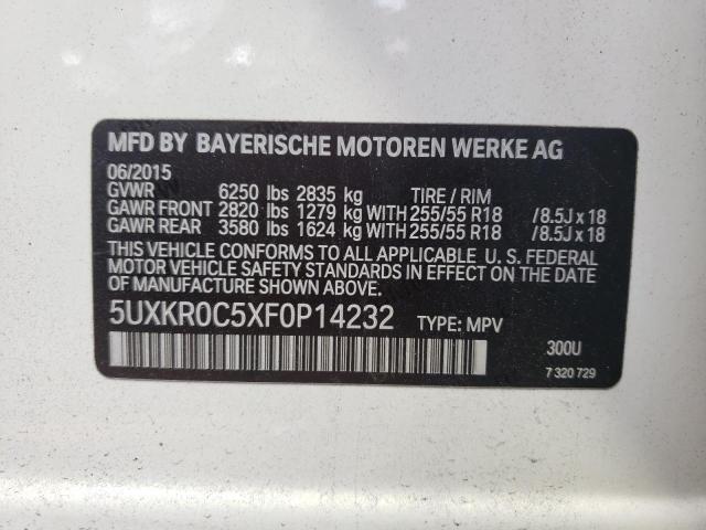 Photo 10 from auction – 2015 BMW X5 XDRIVE3 with VIN 5UXKR0C5XF0P14232