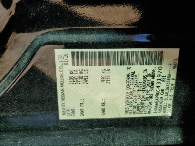 Photo 10 from auction – 2016 NISSAN MAXIMA 3.5 with VIN 1N4AA6AP9GC431970