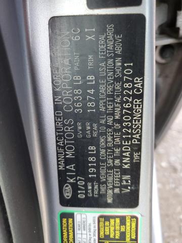 Photo 10 from auction – 2007 KIA RIO BASE with VIN KNADE123076228701