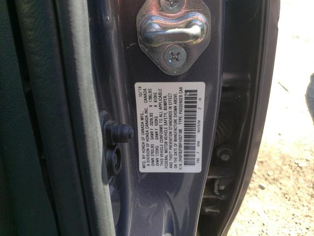 Photo 10 from auction – 2015 HONDA CIVIC EX with VIN 2HGFB2F89FH507188