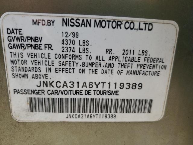 Photo 10 from auction – 2000 INFINITI I30 with VIN JNKCA31A6YT119389