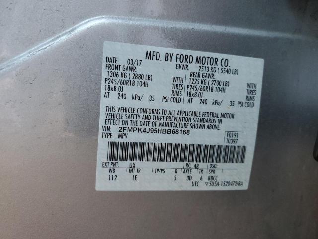Photo 10 from auction – 2017 FORD EDGE SEL with VIN 2FMPK4J95HBB68168