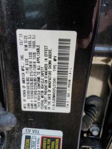 Photo 10 from auction – 2015 HONDA CR-V LX with VIN 5J6RM4H30FL073341