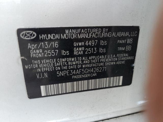 Photo 10 from auction – 2016 HYUNDAI SONATA SPO with VIN 5NPE34AF5GH426271