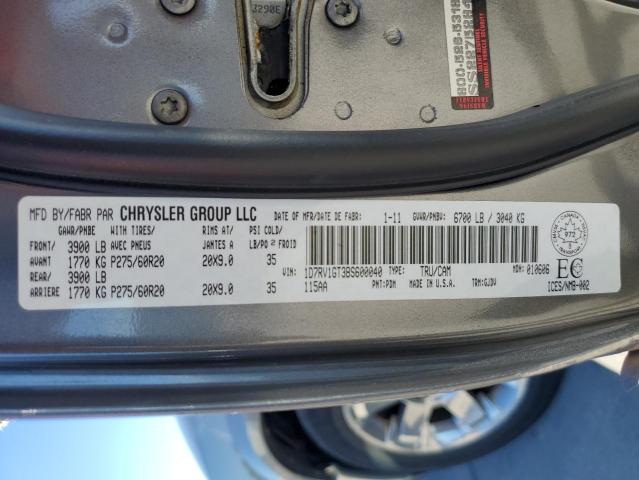 Photo 10 from auction – 2011 DODGE RAM 1500 with VIN 1D7RV1GT3BS600040