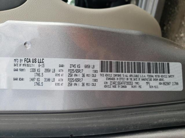 Photo 10 from auction – 2015 CHRYSLER TOWN & COU with VIN 2C4RC1BG4FR739353