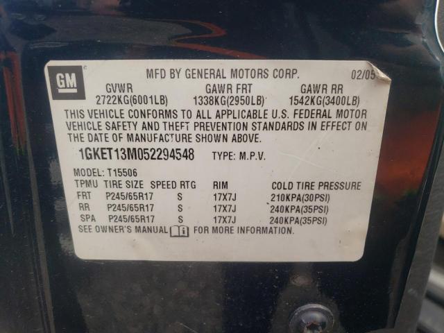 Photo 10 from auction – 2005 GMC ENVOY XL with VIN 1GKET16S856153150