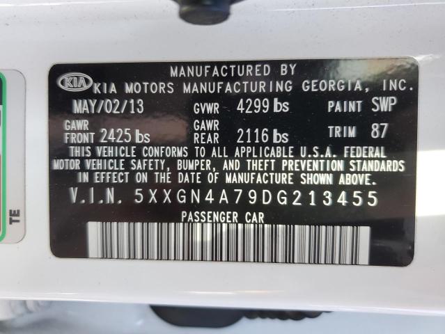 Photo 10 from auction – 2013 KIA OPTIMA EX with VIN 5XXGN4A79DG213455