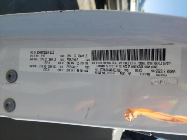 Photo 10 from auction – 2008 DODGE RAM 1500 S with VIN 1D7HU16N48J233181