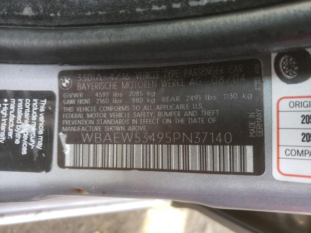 صورة رقم 10 من المزاد - 2005 BMW 330 XI مع VIN WBAEW53495PN37140