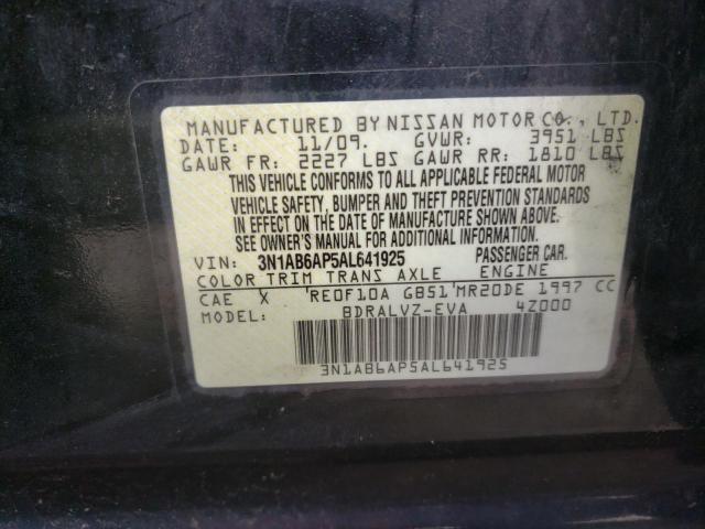 Photo 10 from auction – 2010 NISSAN SENTRA 2.0 with VIN 3N1AB6AP5AL641925