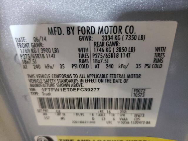Photo 10 from auction – 2014 FORD F150 SUPER with VIN 1FTFW1ET0EFC39277