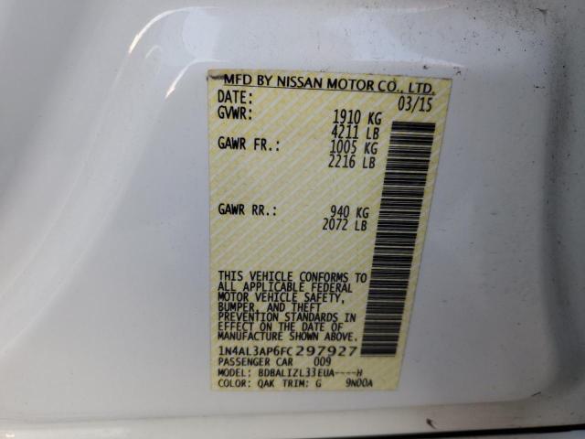 Photo 10 from auction – 2015 NISSAN ALTIMA 2.5 with VIN 1N4AL3AP6FC297927
