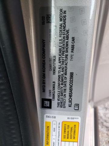 Photo 10 from auction – 2022 CHEVROLET SPARK ACTI with VIN KL8CH6SA6NC023988