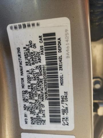 Photo 10 from auction – 2009 TOYOTA COROLLA BA with VIN 1NXBU40E99Z096891